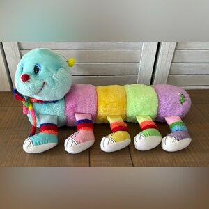 Lots-a-Lots-a-Leggggggs 1984 10 Leg Pastel Rainbow Caterpillar Plush Toy